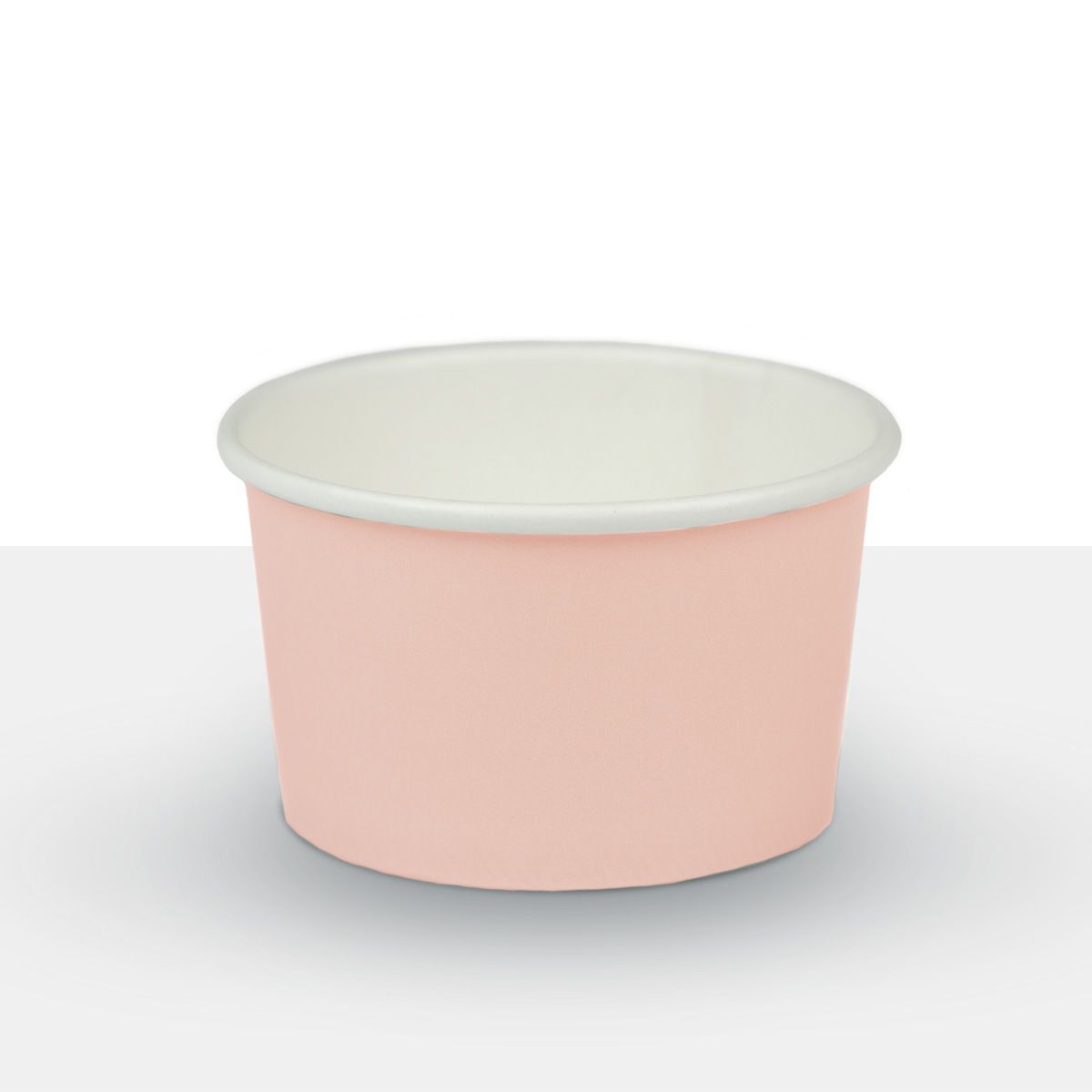 Two scoop pink ice cream paper cup