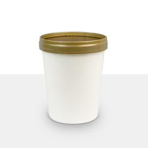 500ml Paper Cup with-paper Lid Gold